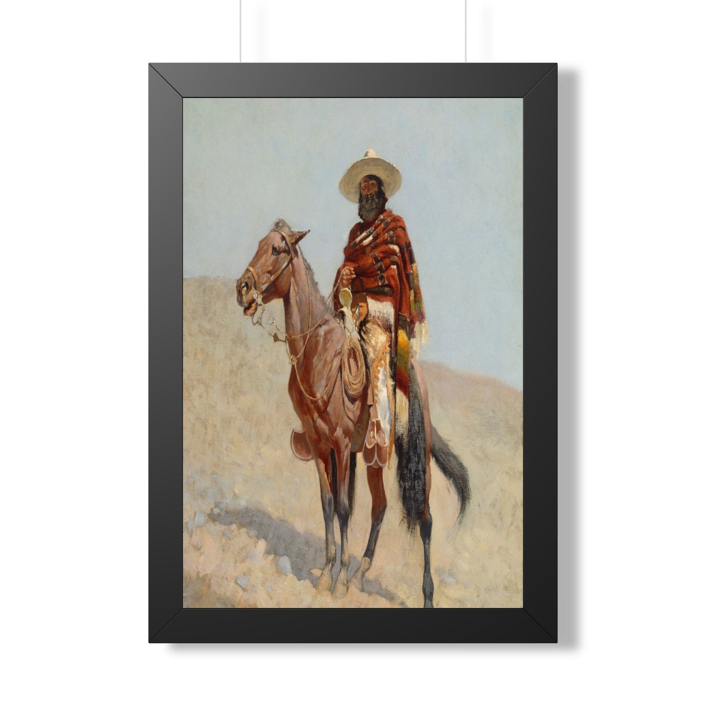Framed Poster of A Mexican Vaquero (1890) by Frederic Remington
