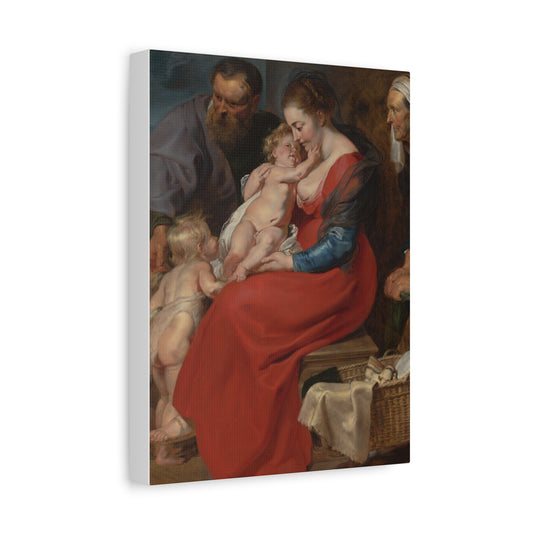 The Holy Family with Saints Elizabeth and John the Baptist (c. 1615) by Peter Paul Rubens Canvas