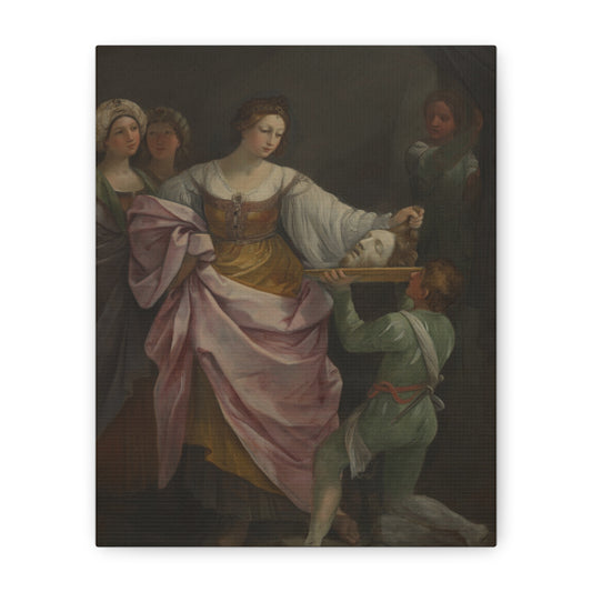 Classical Portrait Canvas Print — Romantic 17th-Century Figure Painting on Matte Stretched Canvas