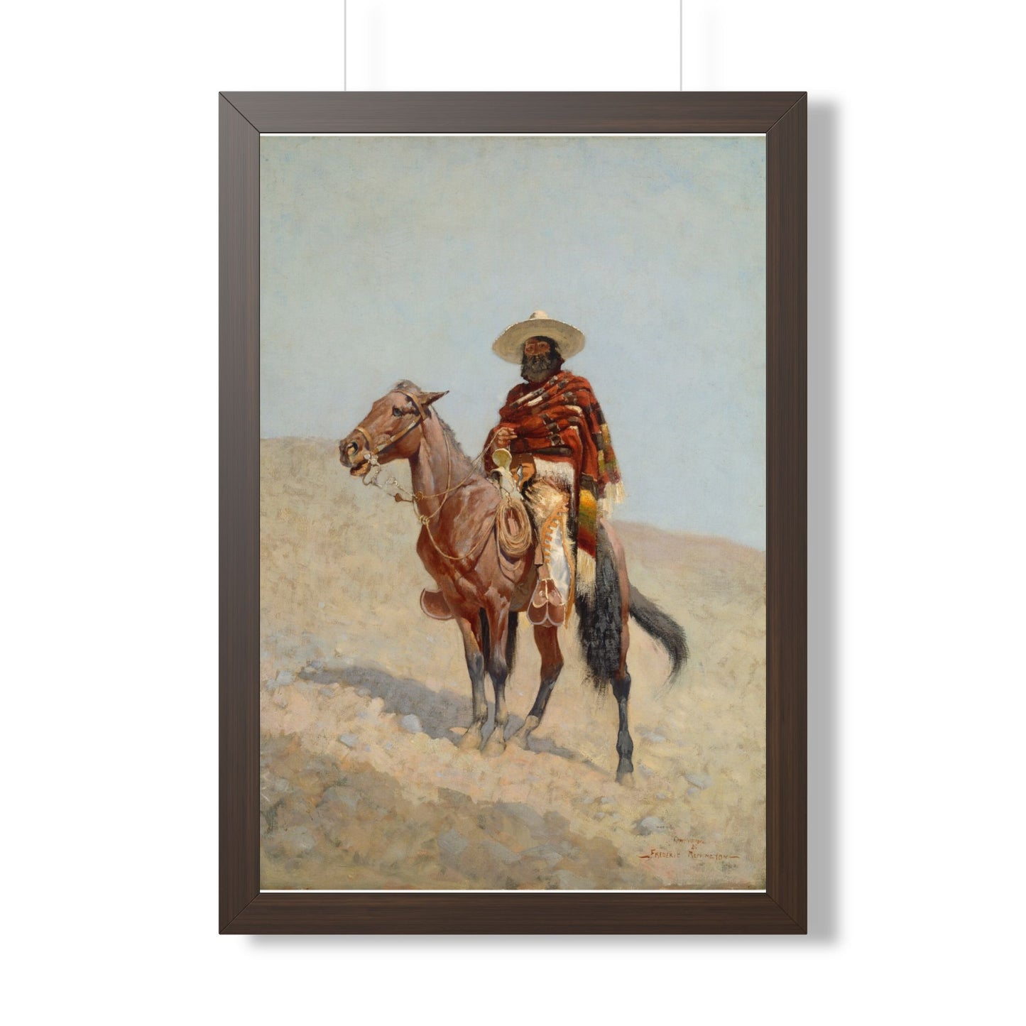 Framed Poster of A Mexican Vaquero (1890) by Frederic Remington