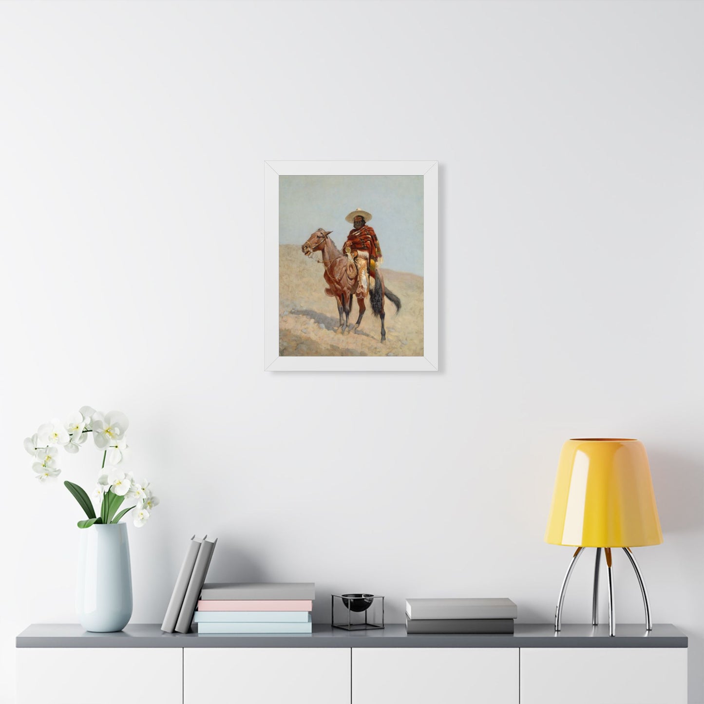 Framed Poster of A Mexican Vaquero (1890) by Frederic Remington