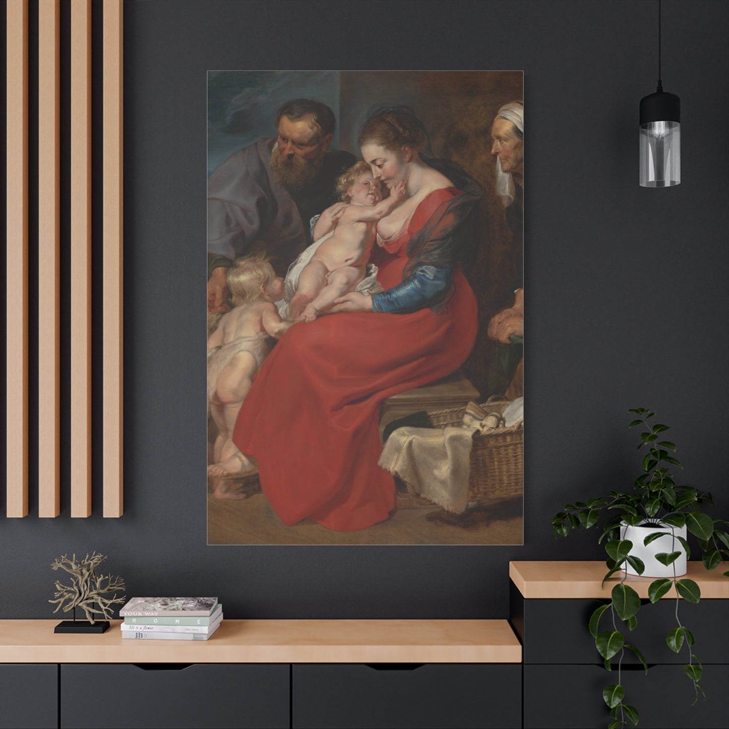 The Holy Family with Saints Elizabeth and John the Baptist (c. 1615) by Peter Paul Rubens Canvas