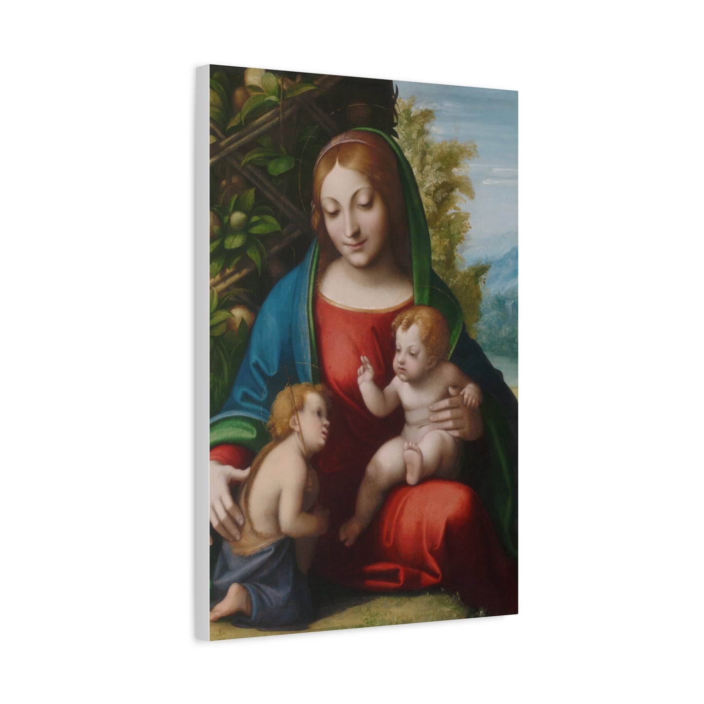 Virgin and Child with the Young Saint John the Baptist (c. 1515) by Correggio Canvas