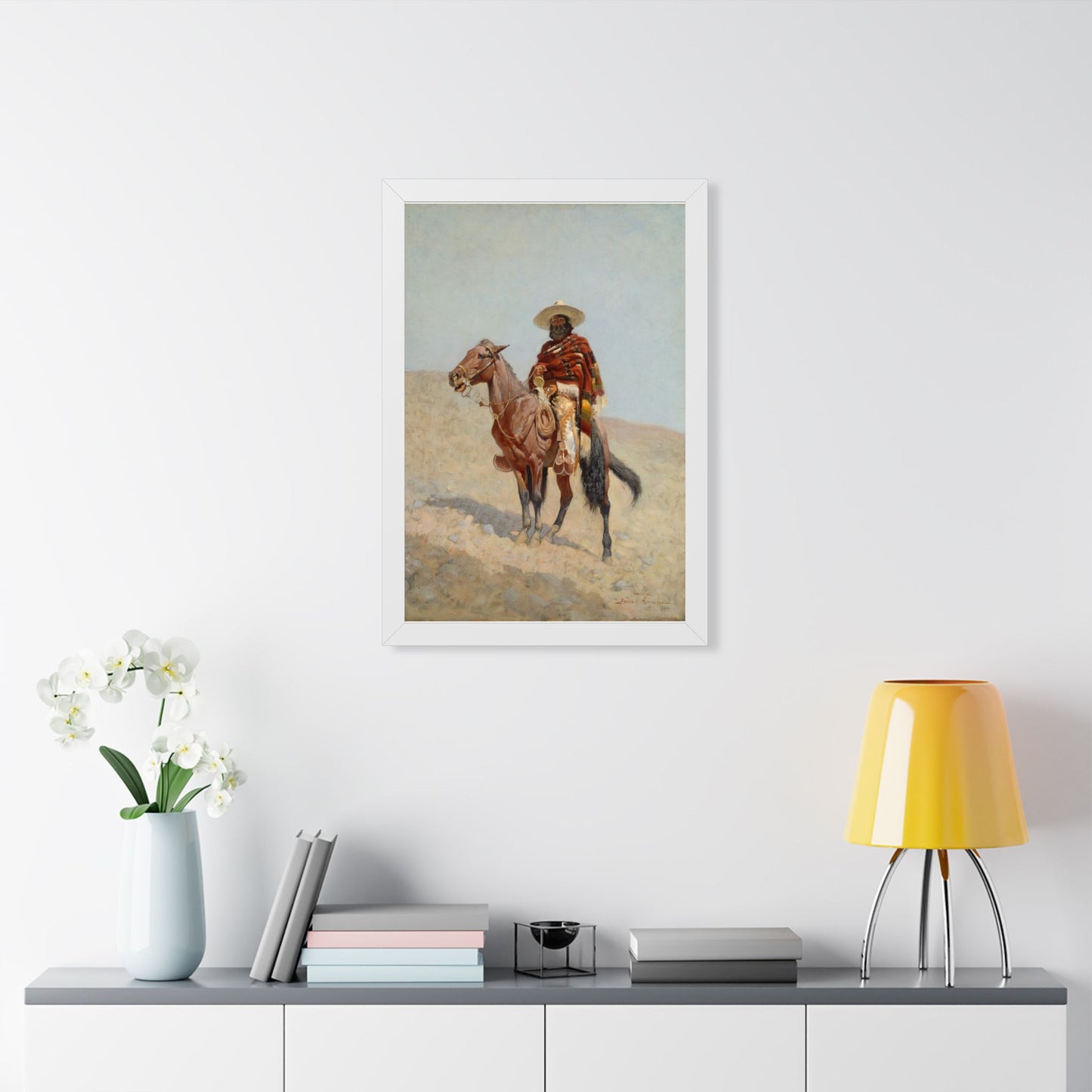 Framed Poster of A Mexican Vaquero (1890) by Frederic Remington