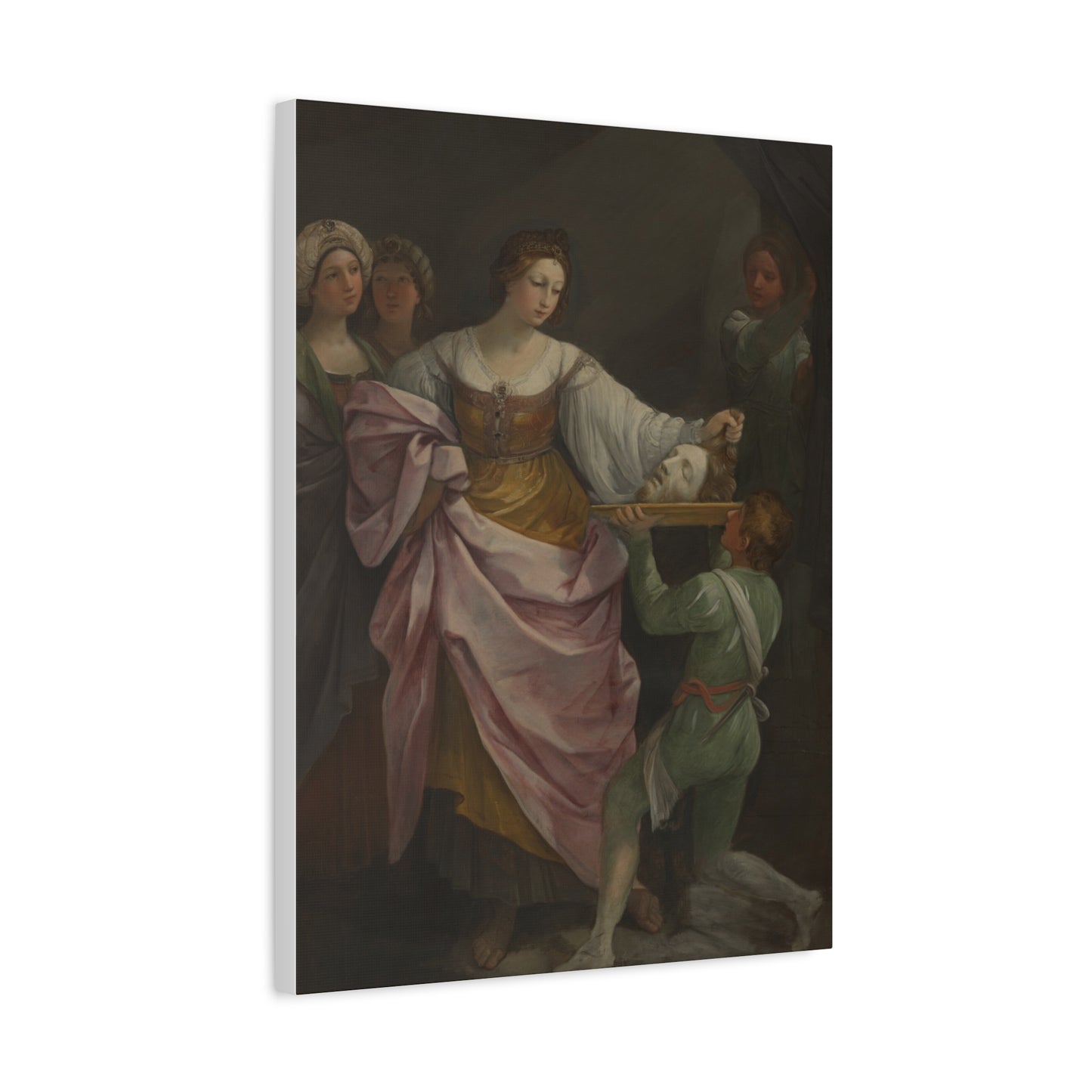 Classical Portrait Canvas Print — Romantic 17th-Century Figure Painting on Matte Stretched Canvas
