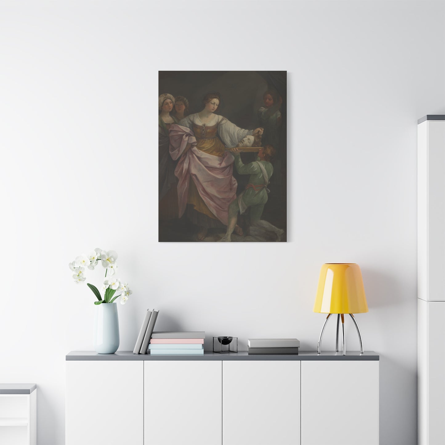 Classical Portrait Canvas Print — Romantic 17th-Century Figure Painting on Matte Stretched Canvas