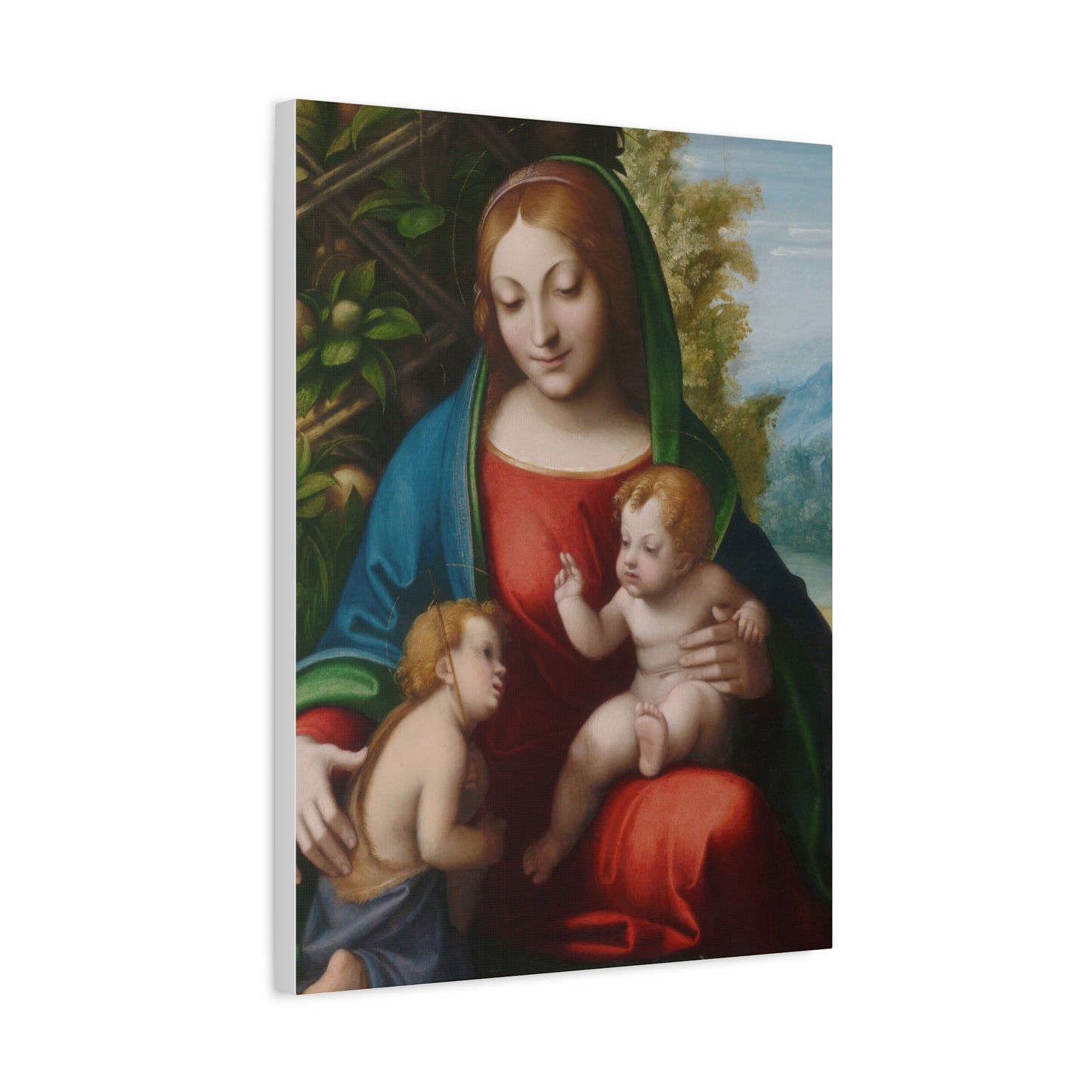 Virgin and Child with the Young Saint John the Baptist (c. 1515) by Correggio Canvas