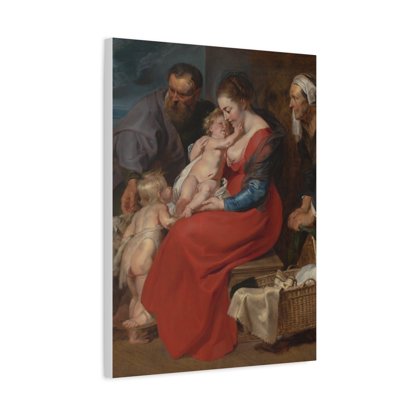The Holy Family with Saints Elizabeth and John the Baptist (c. 1615) by Peter Paul Rubens Canvas