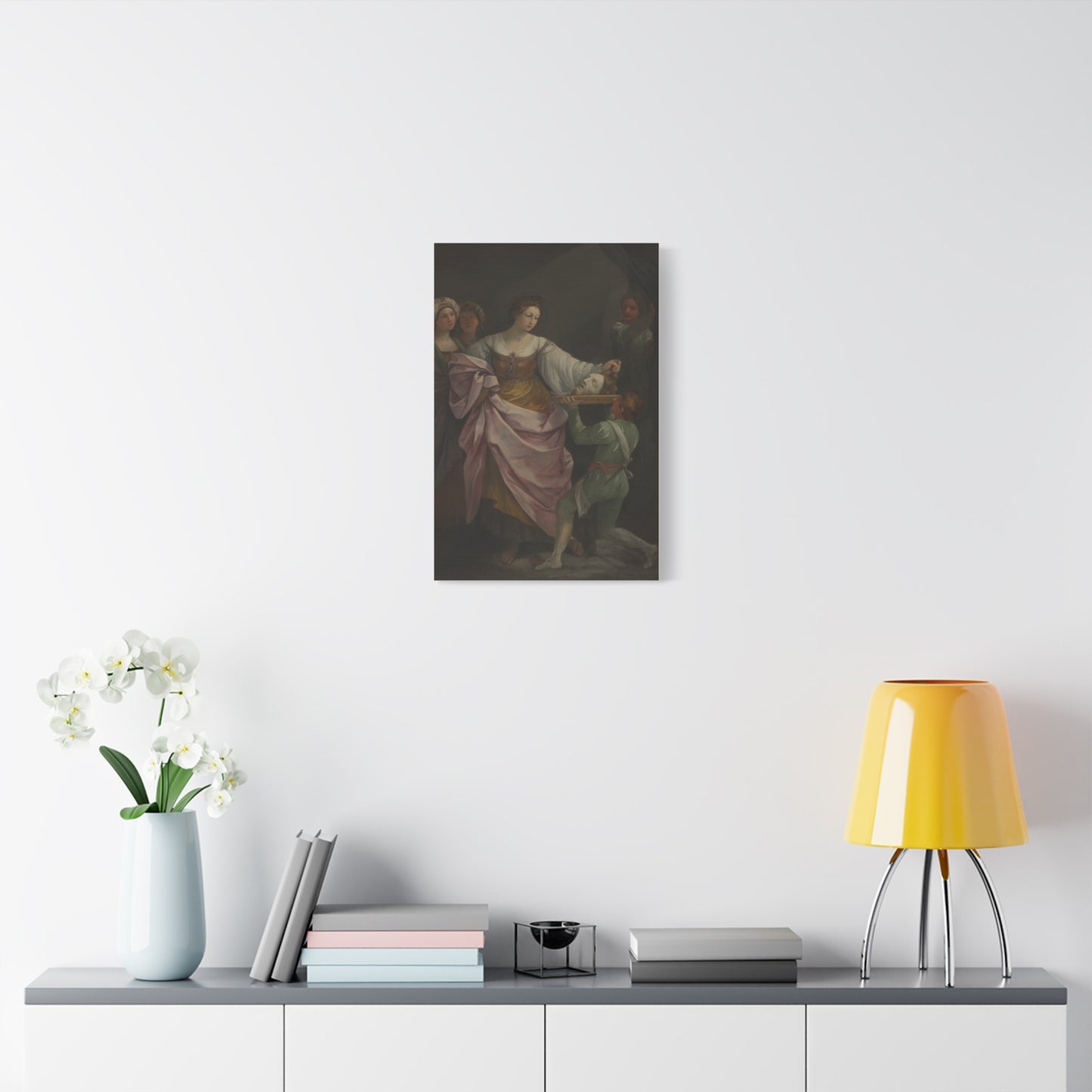 Classical Portrait Canvas Print — Romantic 17th-Century Figure Painting on Matte Stretched Canvas