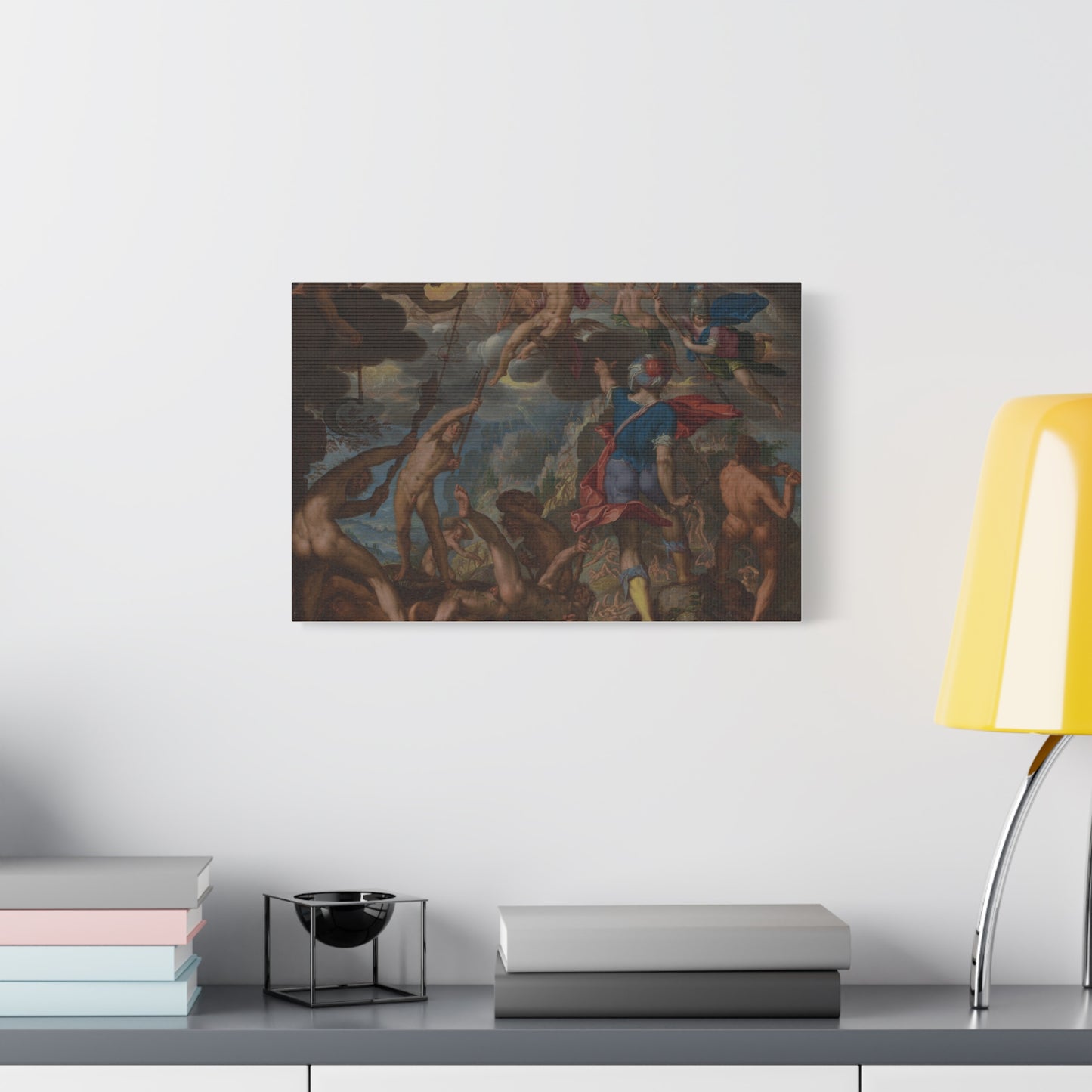The Battle between the Gods and the Giants (c. 1608) by Joachim Antonisz. Wtewael Canvas