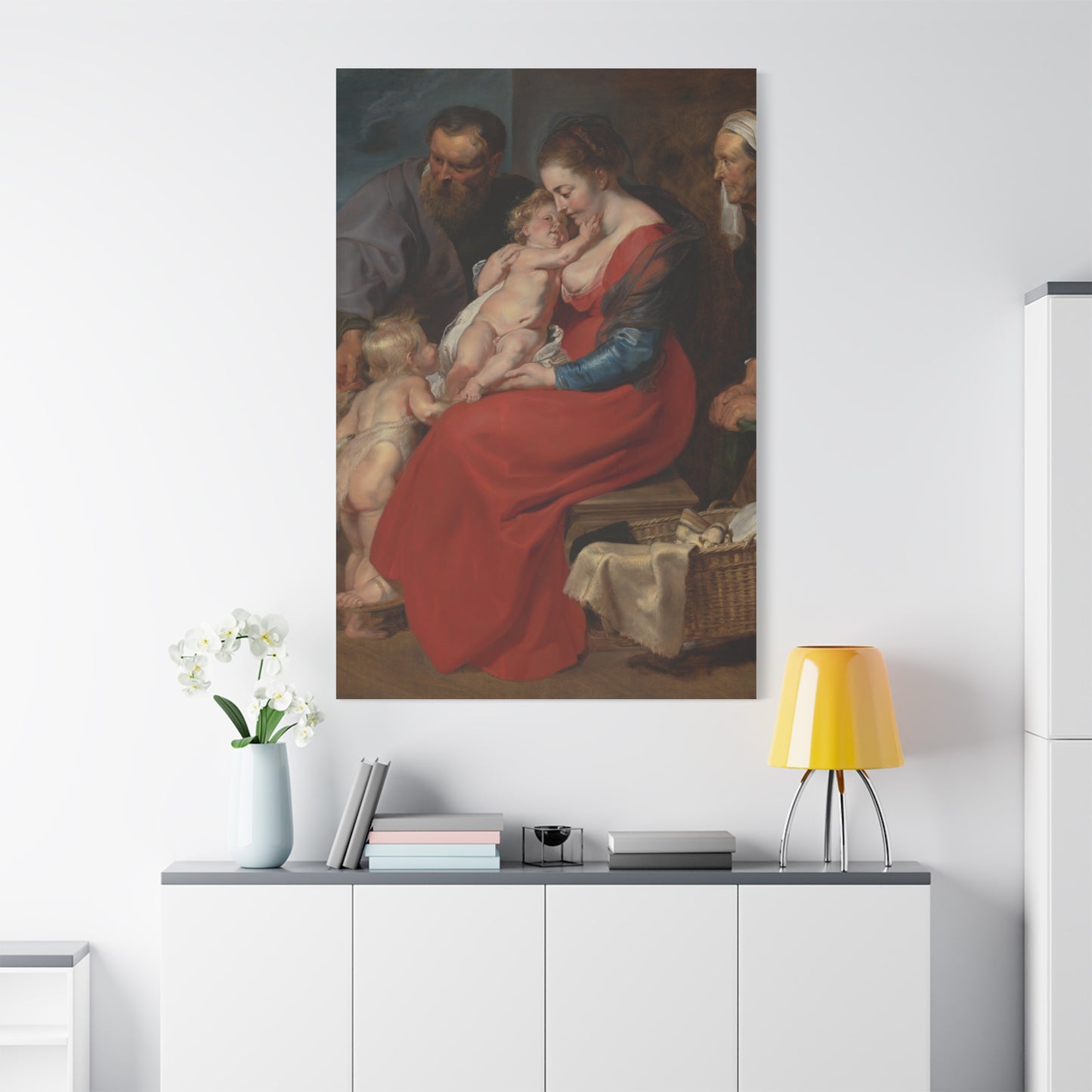 The Holy Family with Saints Elizabeth and John the Baptist (c. 1615) by Peter Paul Rubens Canvas