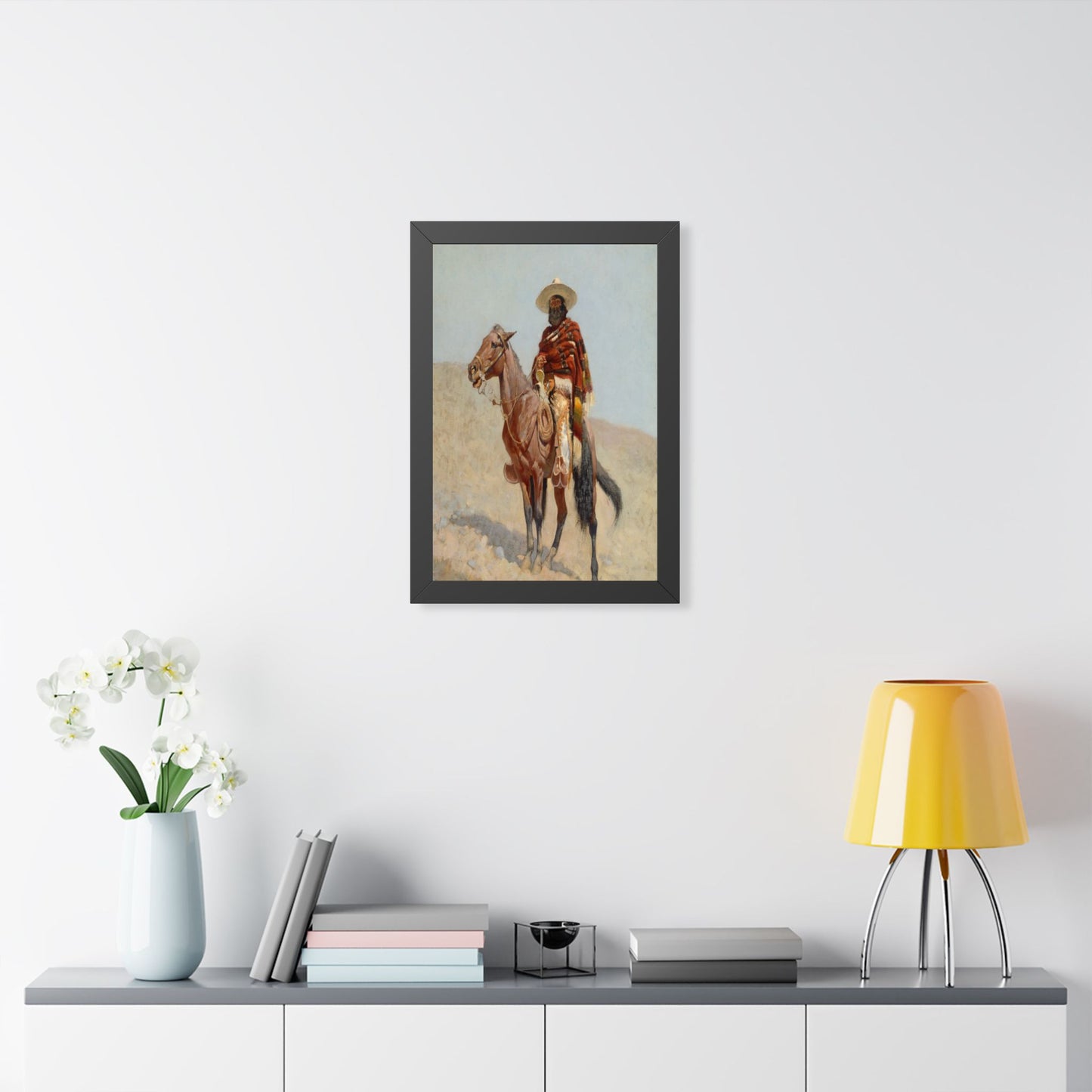 Framed Poster of A Mexican Vaquero (1890) by Frederic Remington