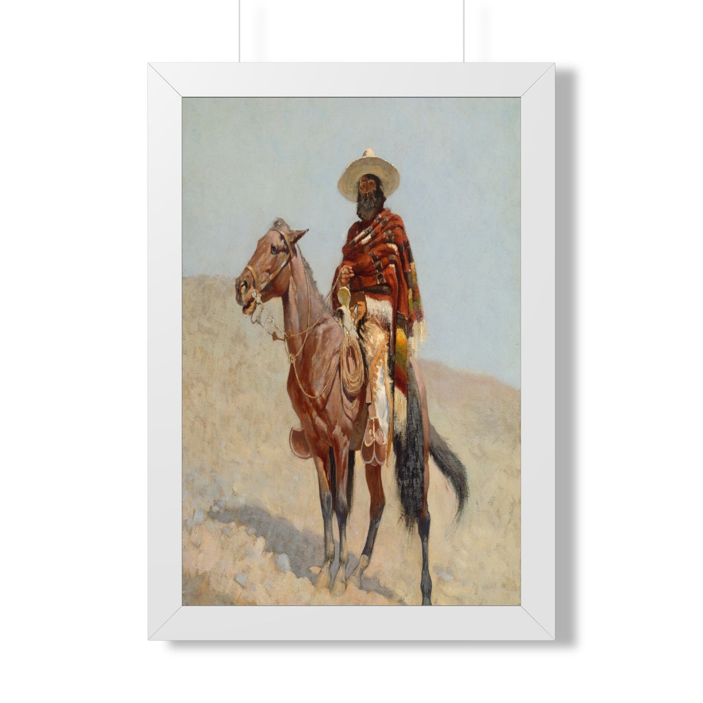 Framed Poster of A Mexican Vaquero (1890) by Frederic Remington