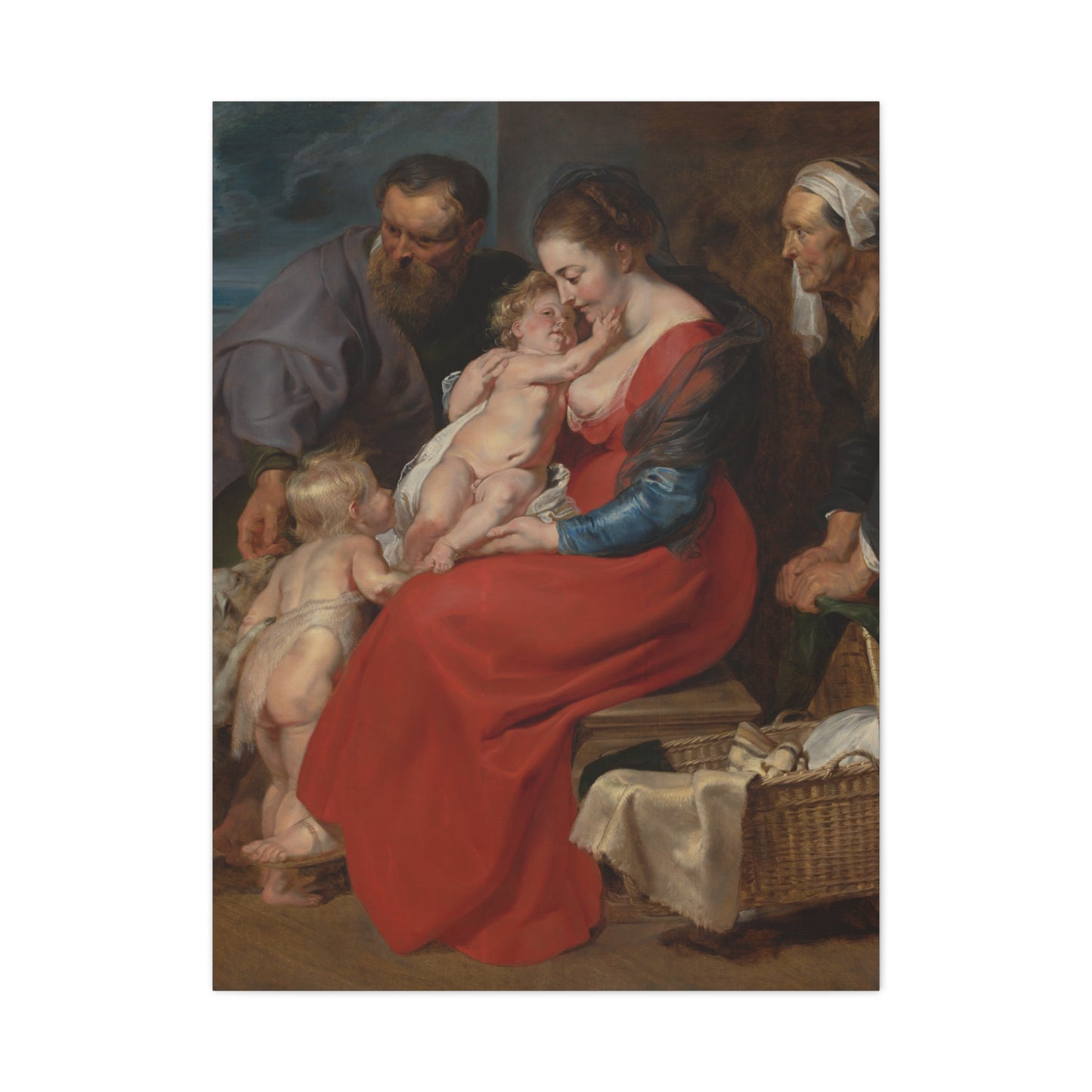 The Holy Family with Saints Elizabeth and John the Baptist (c. 1615) by Peter Paul Rubens Canvas