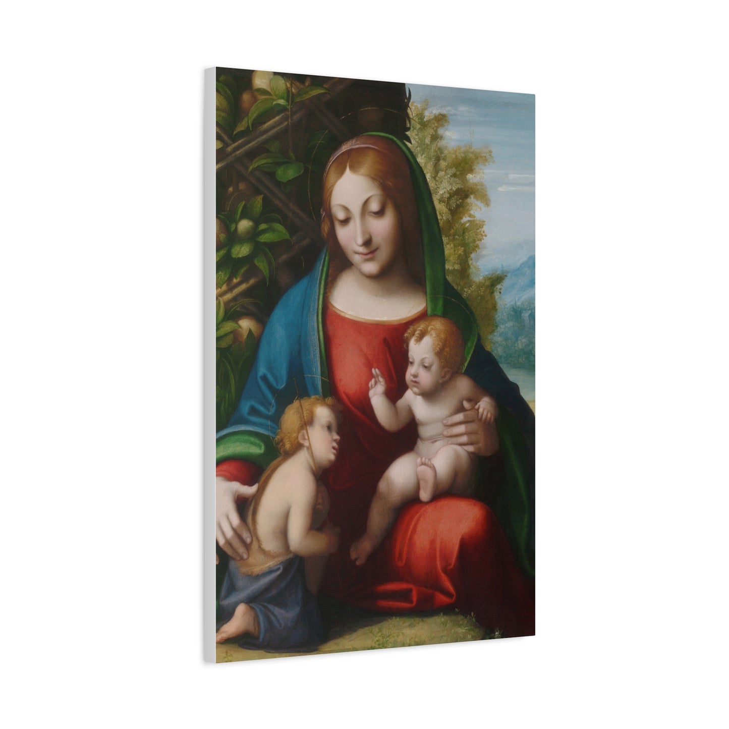 Virgin and Child with the Young Saint John the Baptist (c. 1515) by Correggio Canvas