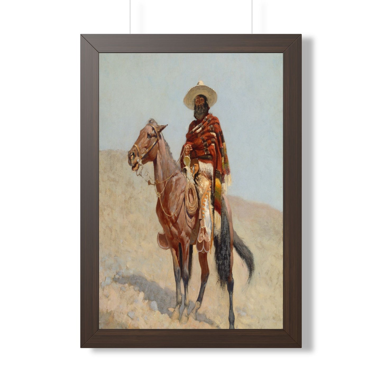 Framed Poster of A Mexican Vaquero (1890) by Frederic Remington