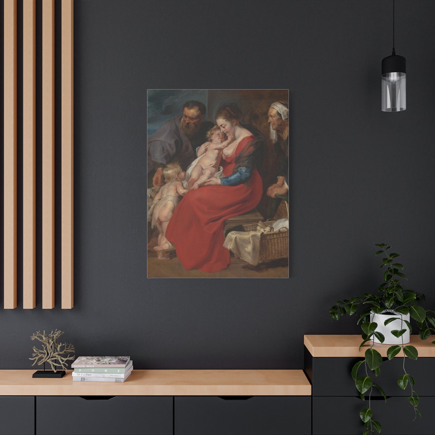The Holy Family with Saints Elizabeth and John the Baptist (c. 1615) by Peter Paul Rubens Canvas