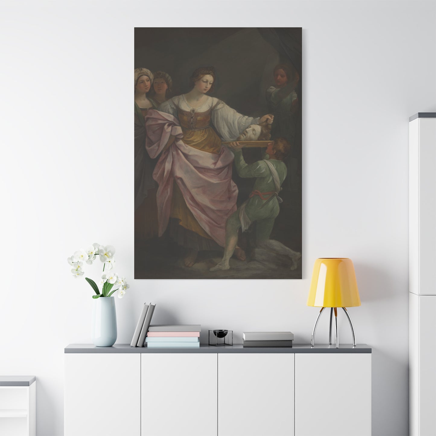Classical Portrait Canvas Print — Romantic 17th-Century Figure Painting on Matte Stretched Canvas