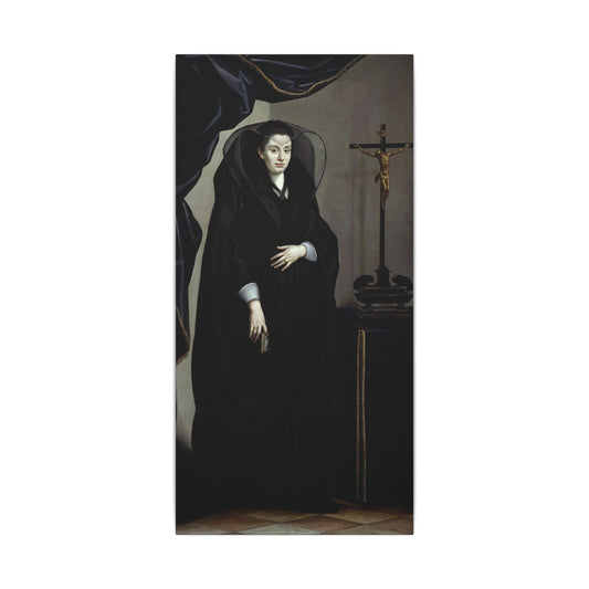 Portrait of a Noblewoman Dressed in Mourning (c. 1600) by Jacopo da Empoli Canvas