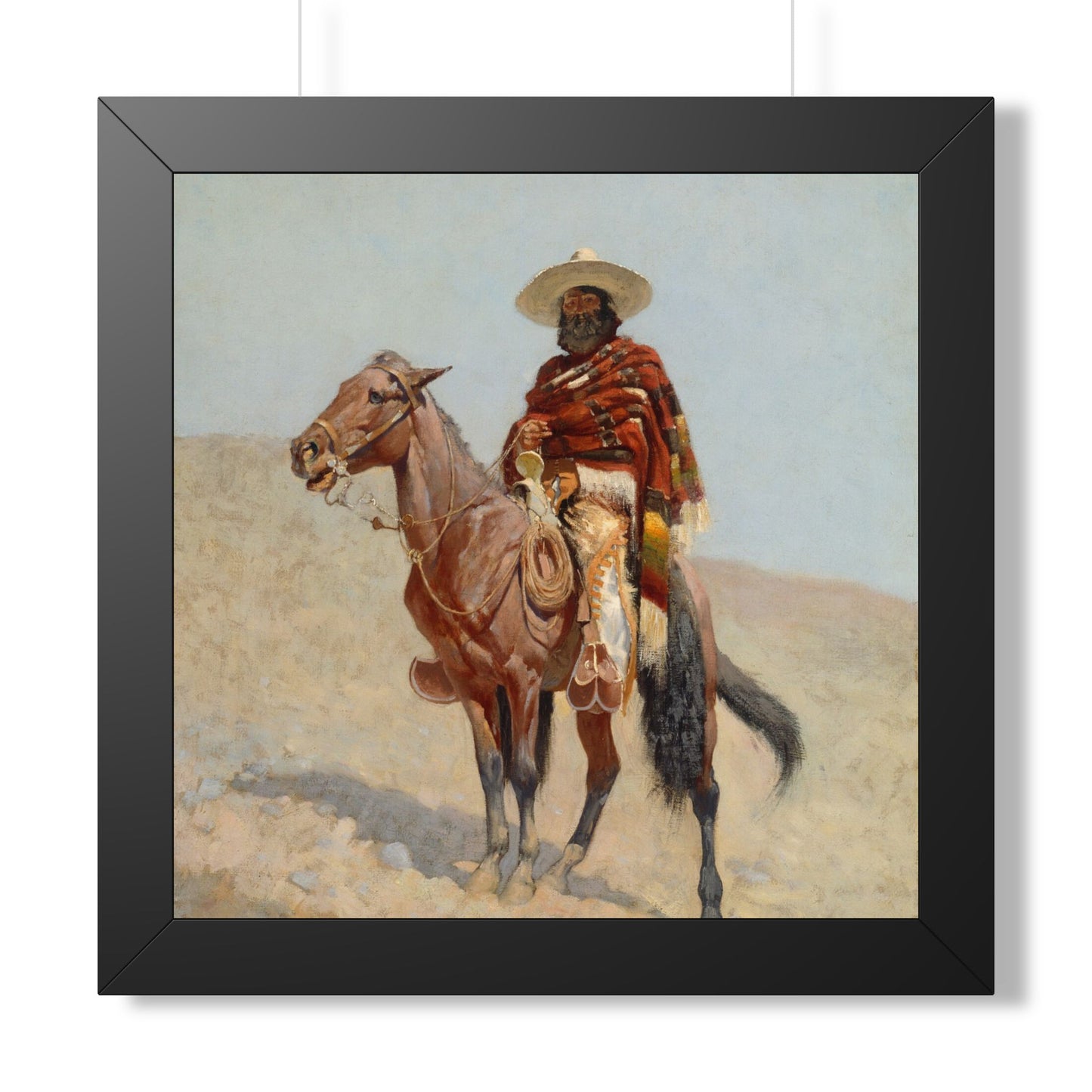 Framed Poster of A Mexican Vaquero (1890) by Frederic Remington