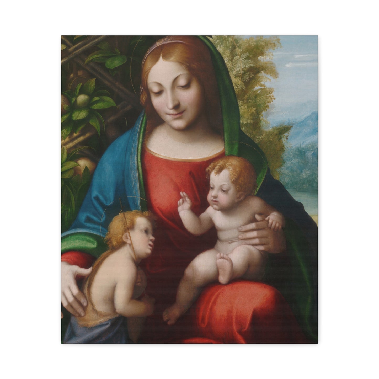 Virgin and Child with the Young Saint John the Baptist (c. 1515) by Correggio Canvas