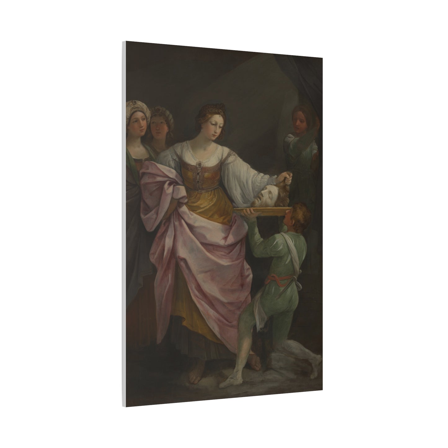 Classical Portrait Canvas Print — Romantic 17th-Century Figure Painting on Matte Stretched Canvas