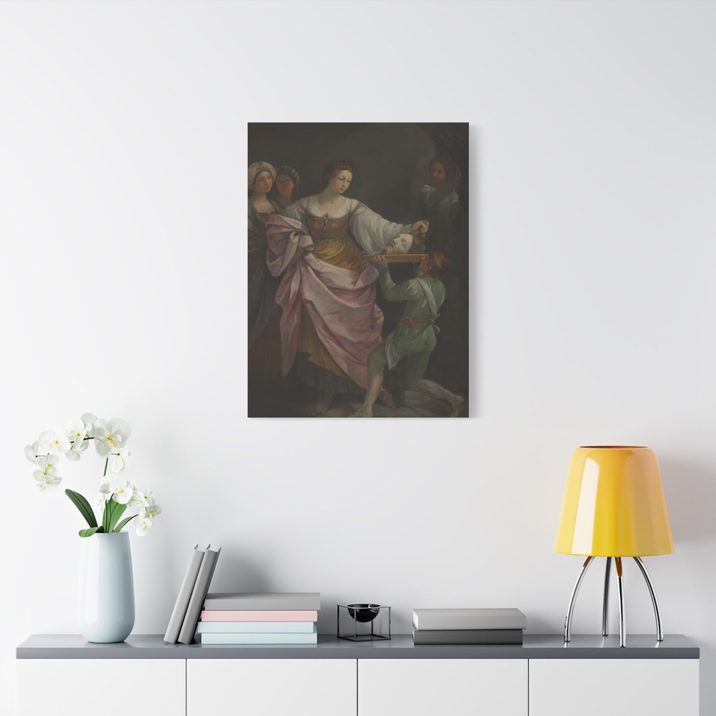 Classical Portrait Canvas Print — Romantic 17th-Century Figure Painting on Matte Stretched Canvas