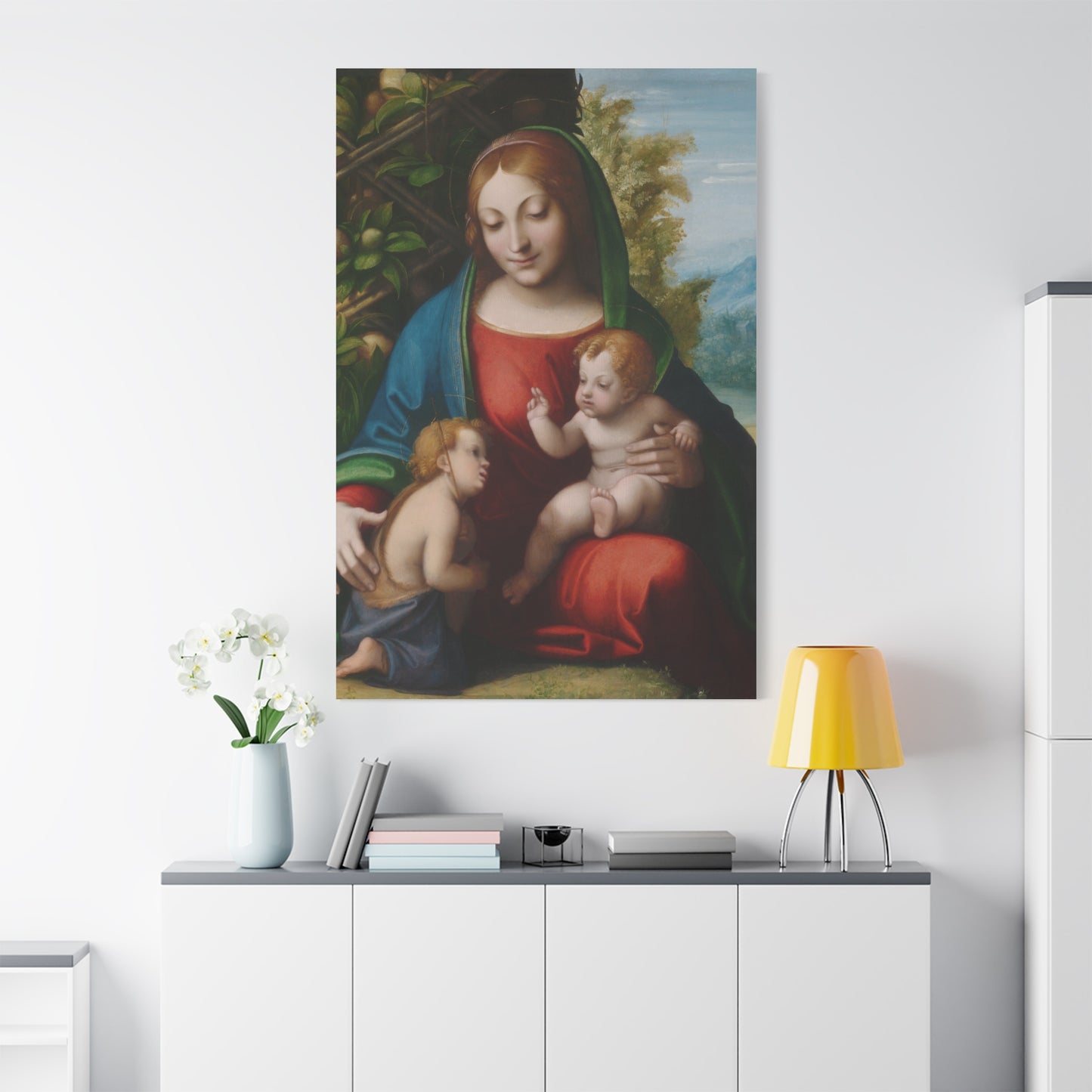 Virgin and Child with the Young Saint John the Baptist (c. 1515) by Correggio Canvas
