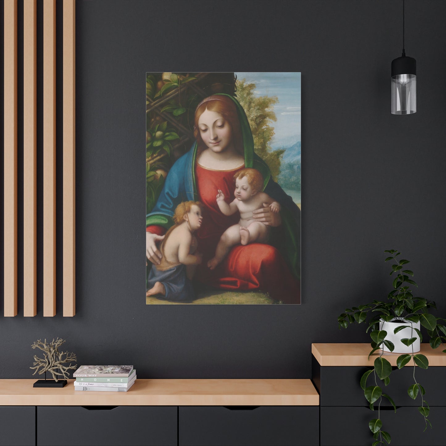 Virgin and Child with the Young Saint John the Baptist (c. 1515) by Correggio Canvas
