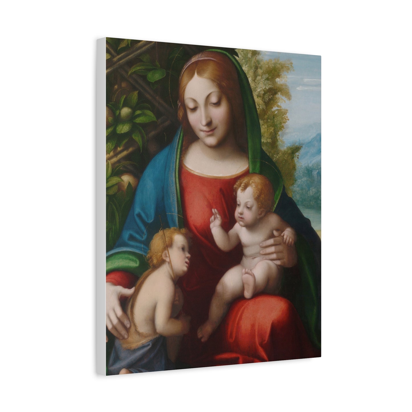 Virgin and Child with the Young Saint John the Baptist (c. 1515) by Correggio Canvas
