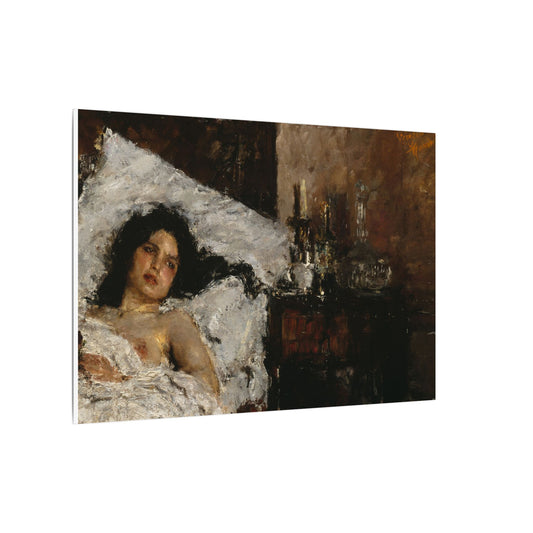 Resting (c. 1887) by Antonio Mancini Canvas