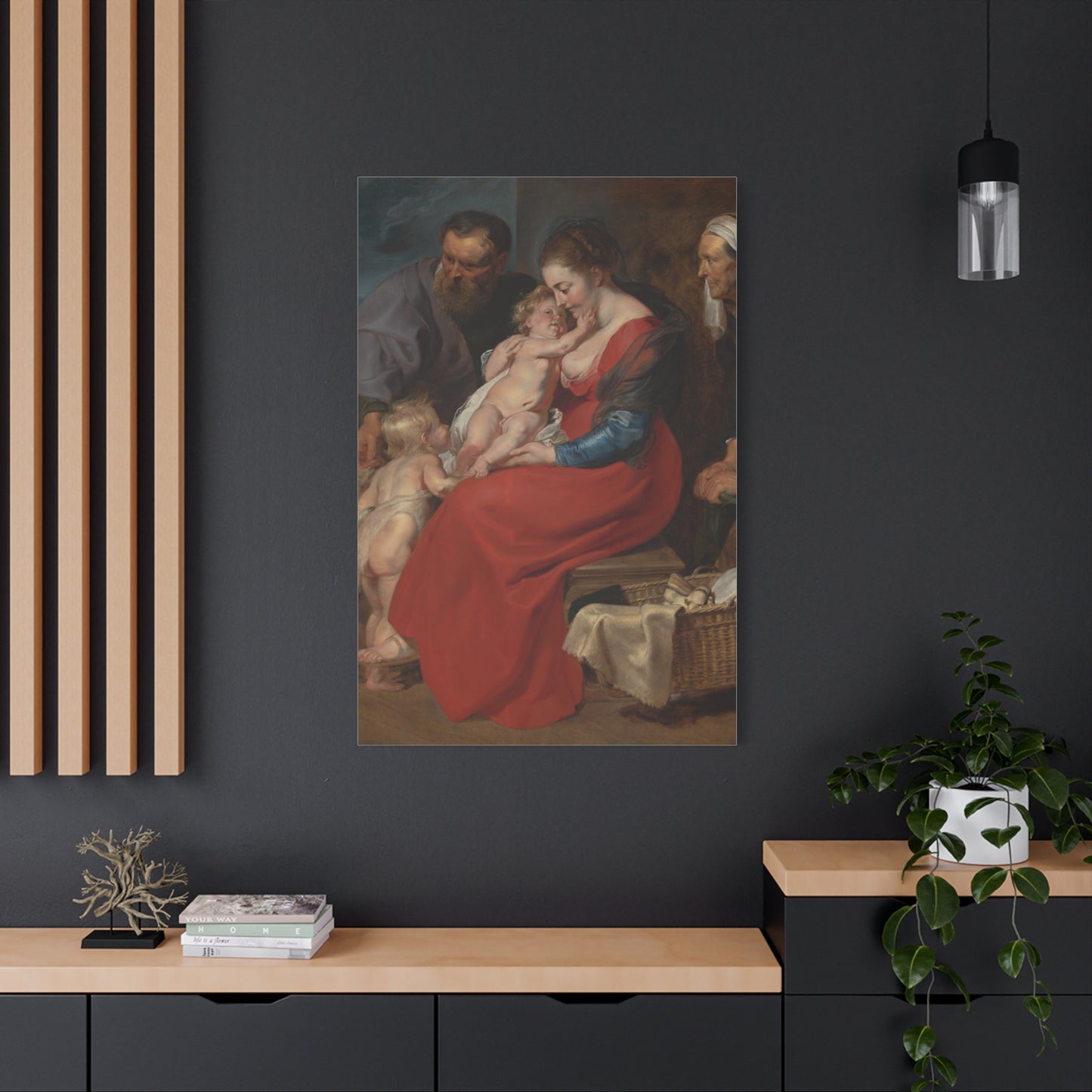 The Holy Family with Saints Elizabeth and John the Baptist (c. 1615) by Peter Paul Rubens Canvas