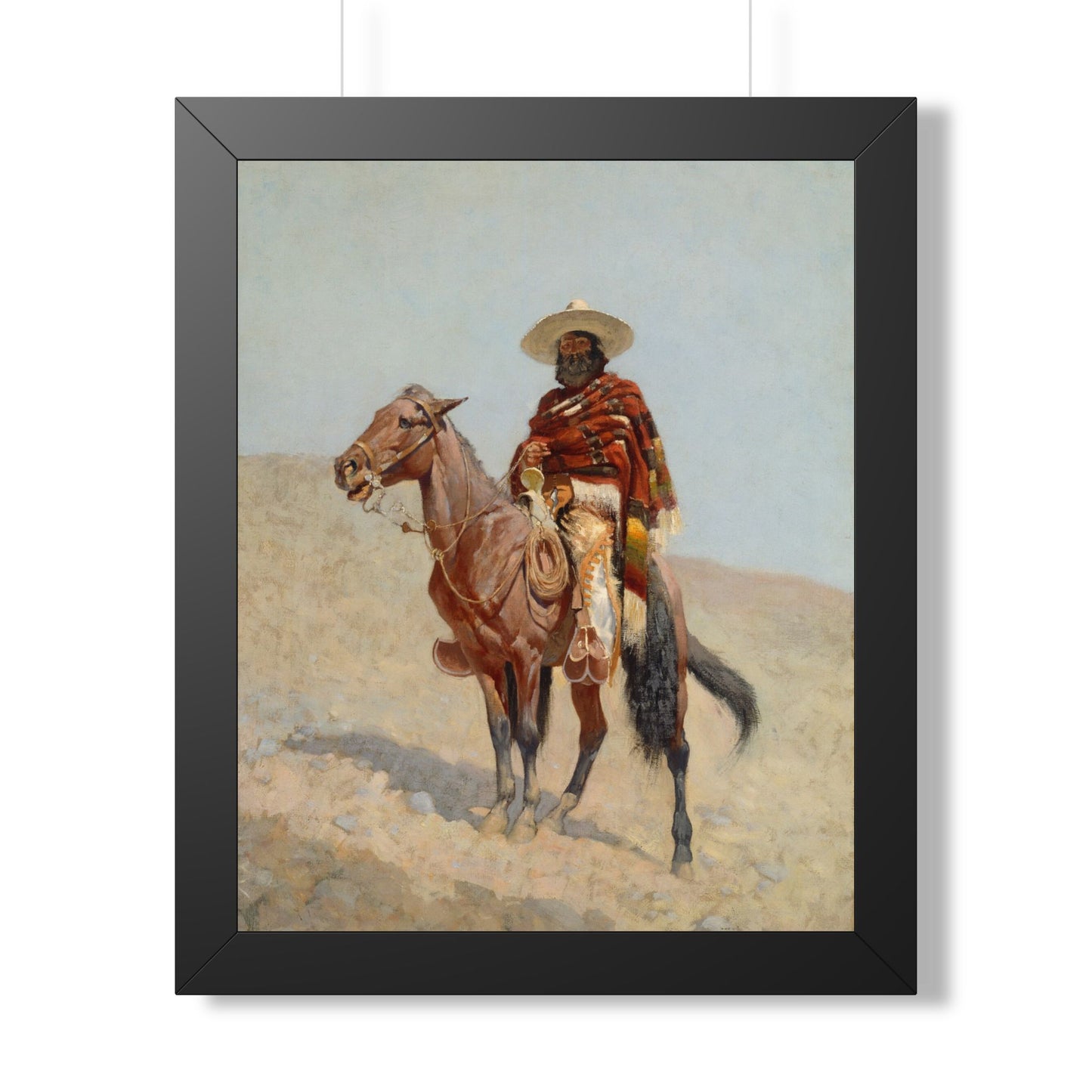 Framed Poster of A Mexican Vaquero (1890) by Frederic Remington