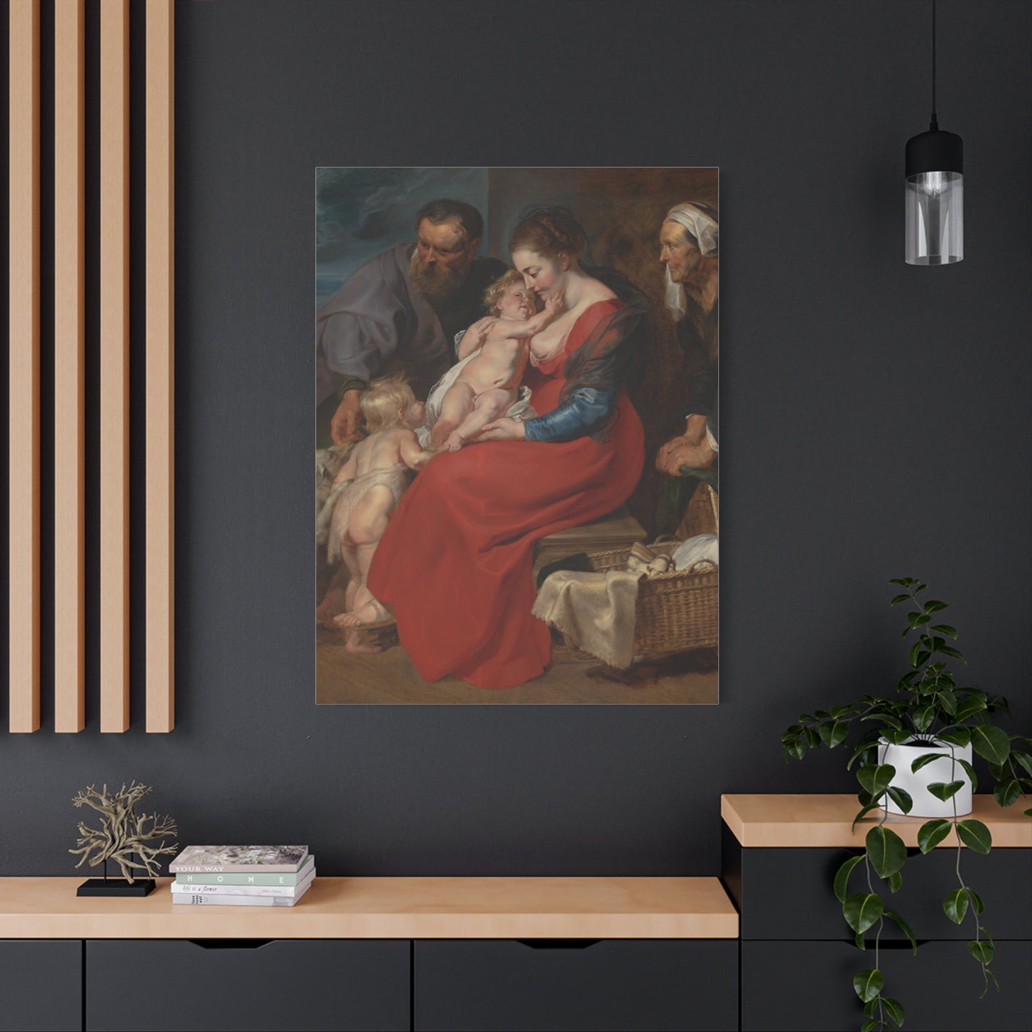 The Holy Family with Saints Elizabeth and John the Baptist (c. 1615) by Peter Paul Rubens Canvas