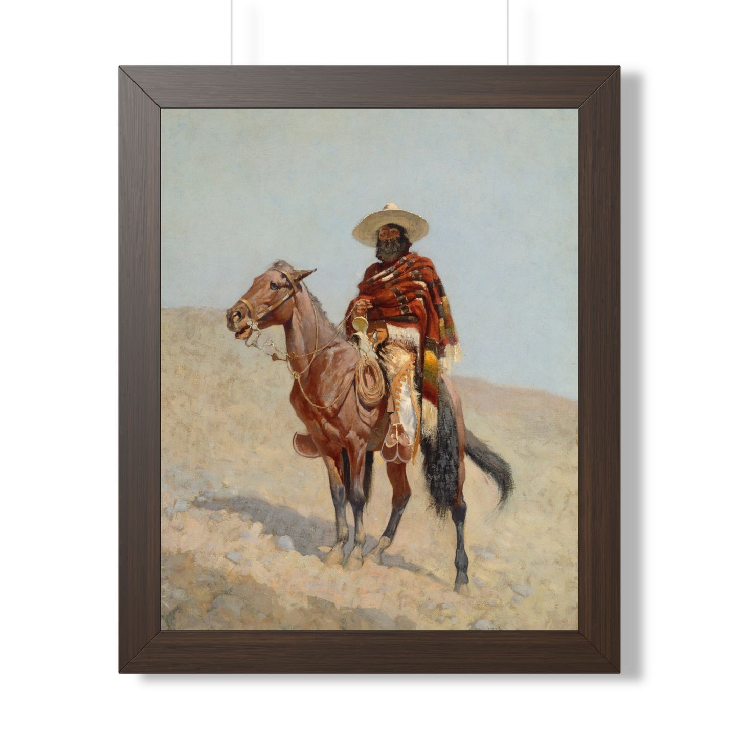 Framed Poster of A Mexican Vaquero (1890) by Frederic Remington