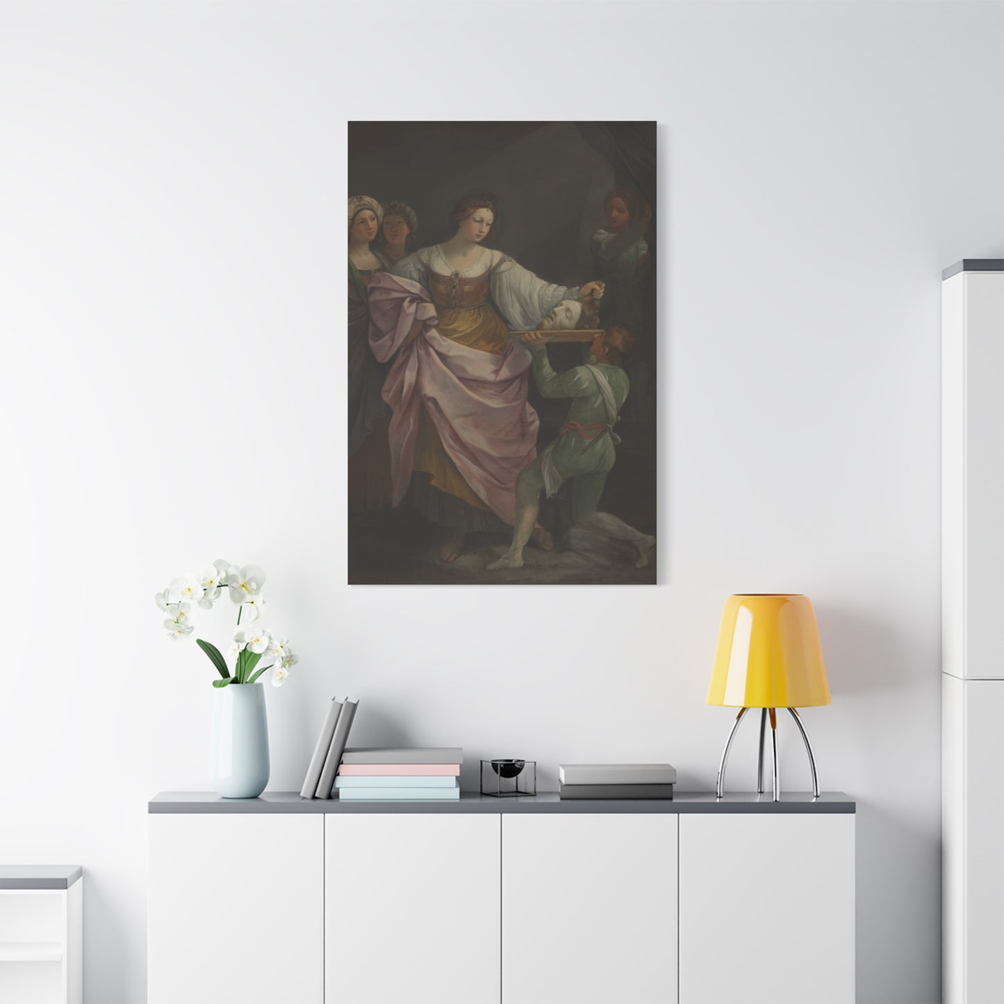 Classical Portrait Canvas Print — Romantic 17th-Century Figure Painting on Matte Stretched Canvas