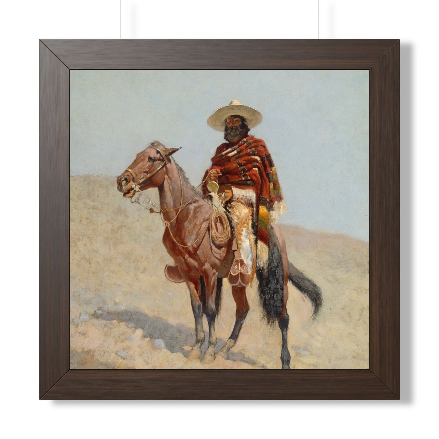 Framed Poster of A Mexican Vaquero (1890) by Frederic Remington
