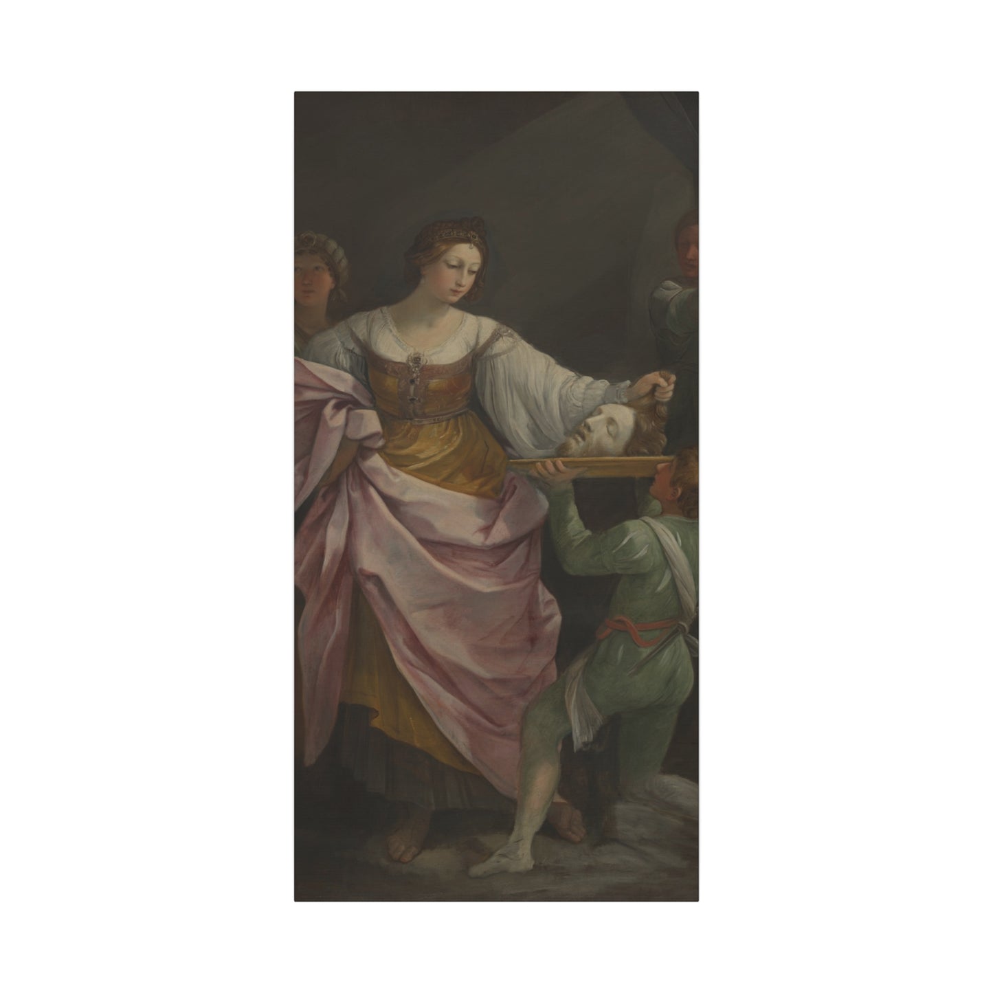 Classical Portrait Canvas Print — Romantic 17th-Century Figure Painting on Matte Stretched Canvas