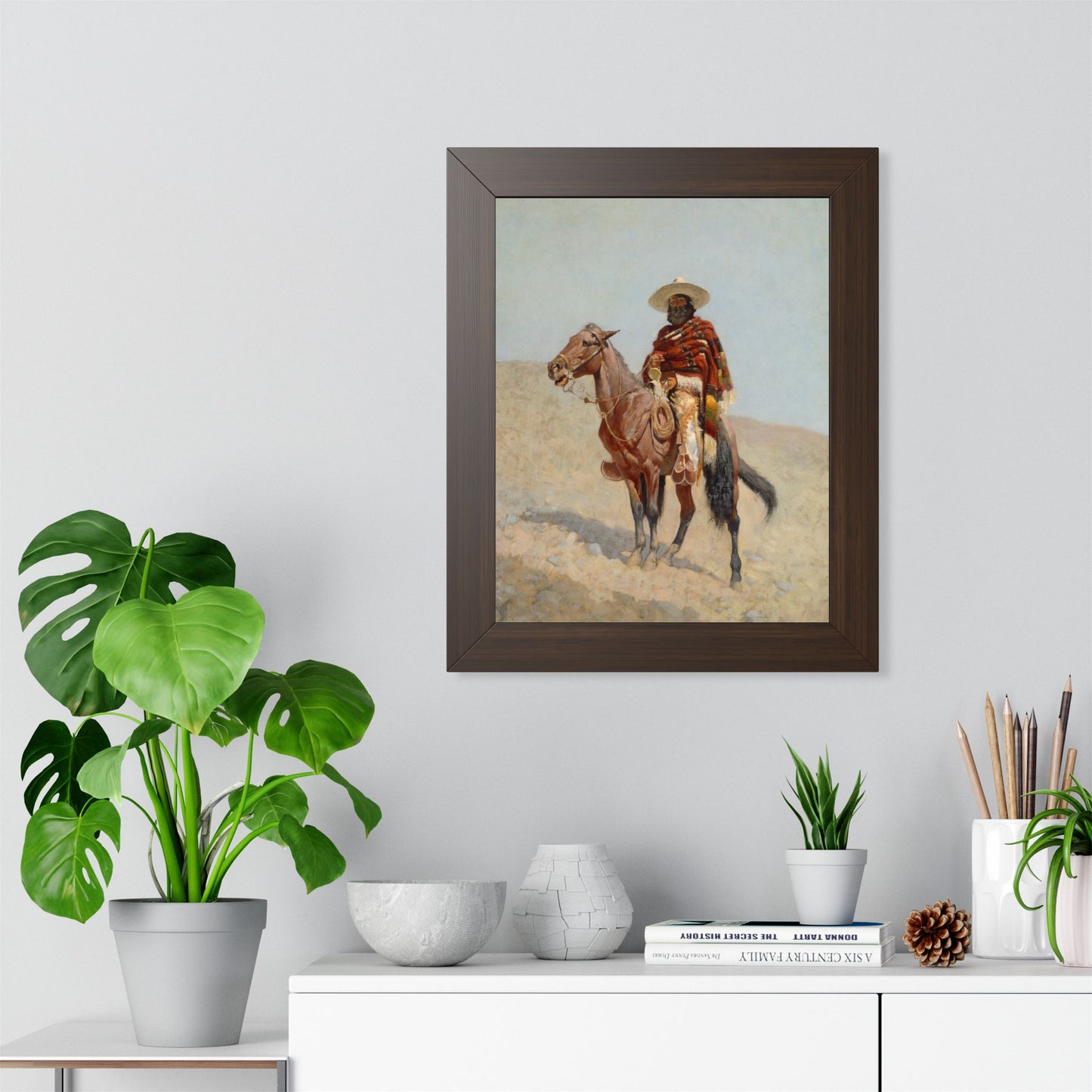 Framed Poster of A Mexican Vaquero (1890) by Frederic Remington
