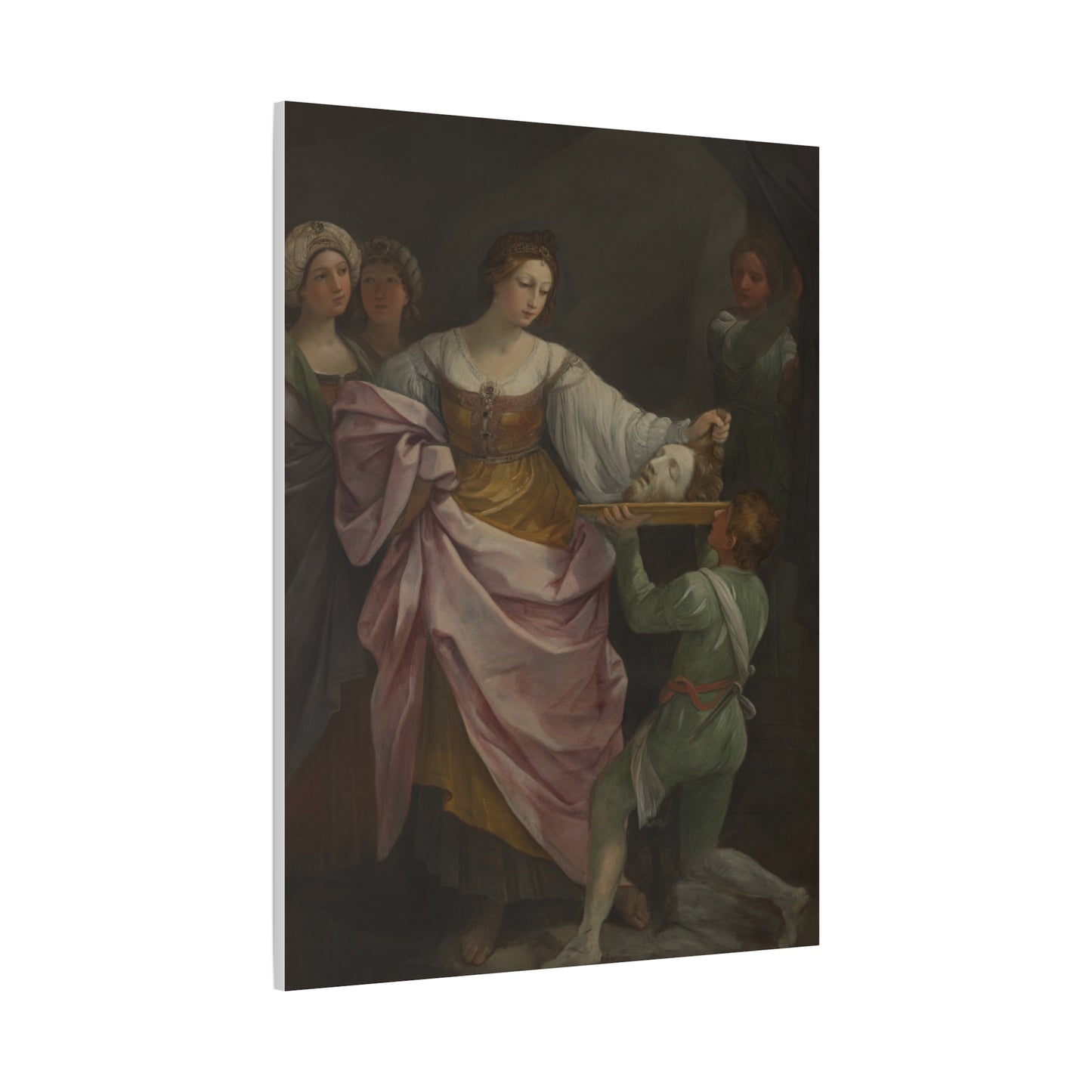 Classical Portrait Canvas Print — Romantic 17th-Century Figure Painting on Matte Stretched Canvas