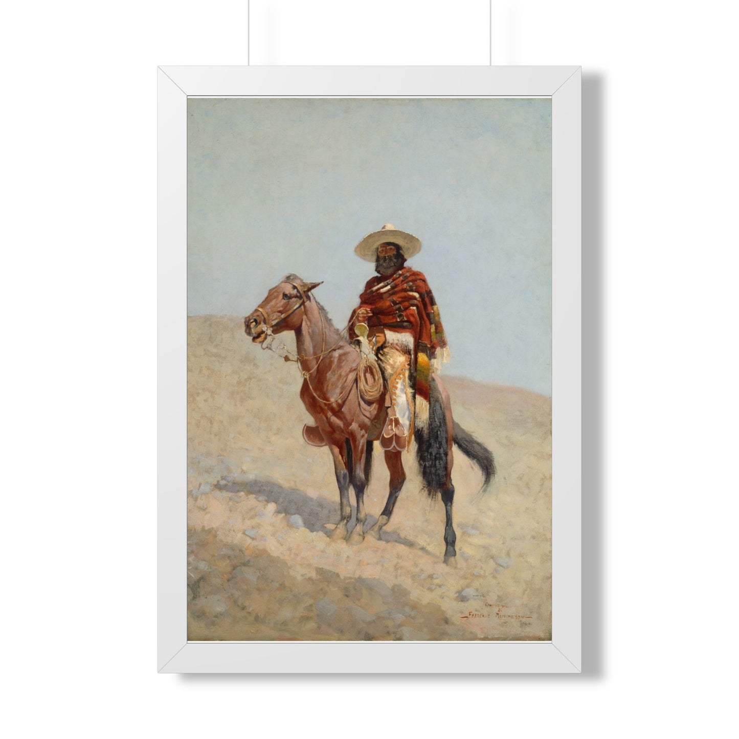 Framed Poster of A Mexican Vaquero (1890) by Frederic Remington