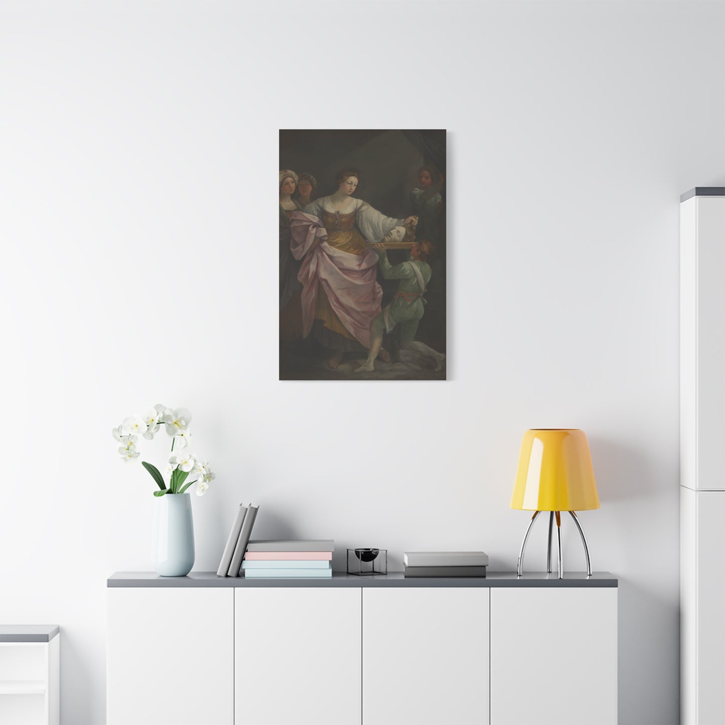 Classical Portrait Canvas Print — Romantic 17th-Century Figure Painting on Matte Stretched Canvas