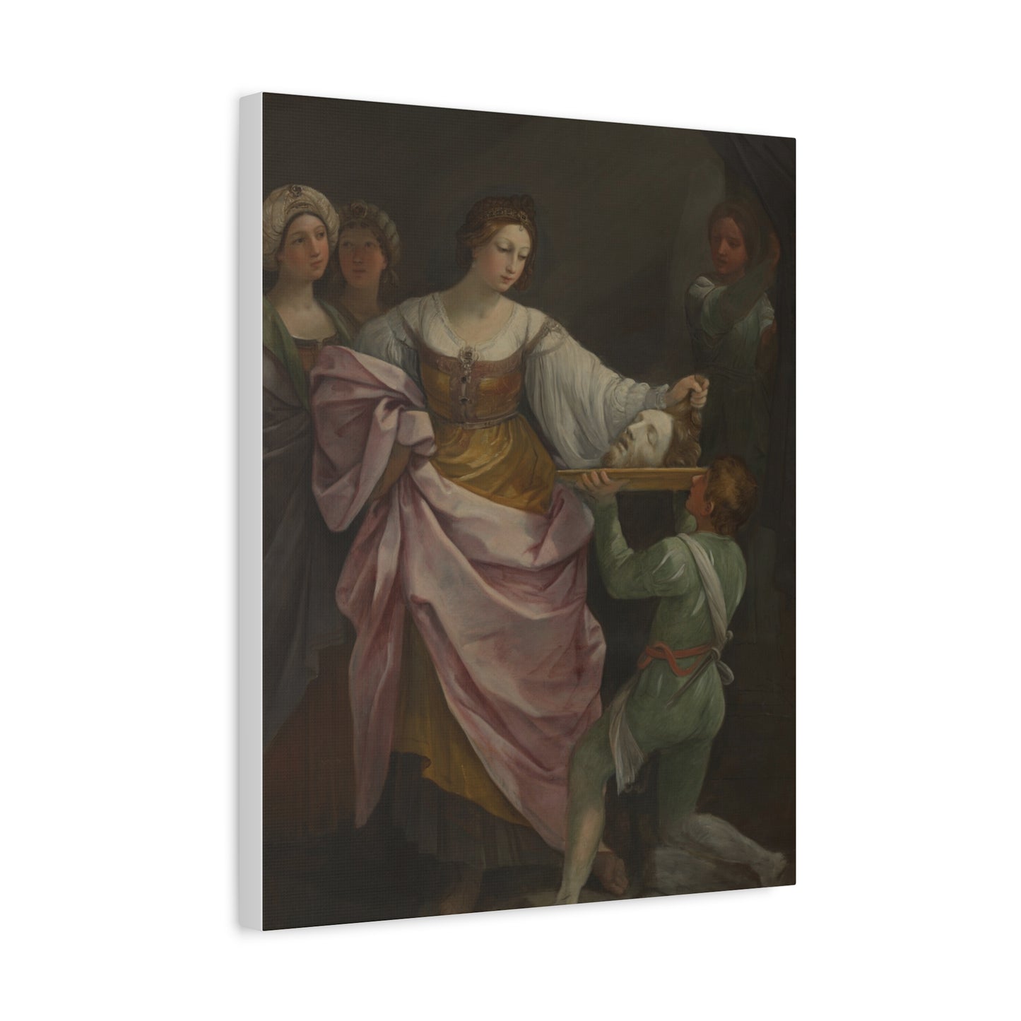 Classical Portrait Canvas Print — Romantic 17th-Century Figure Painting on Matte Stretched Canvas