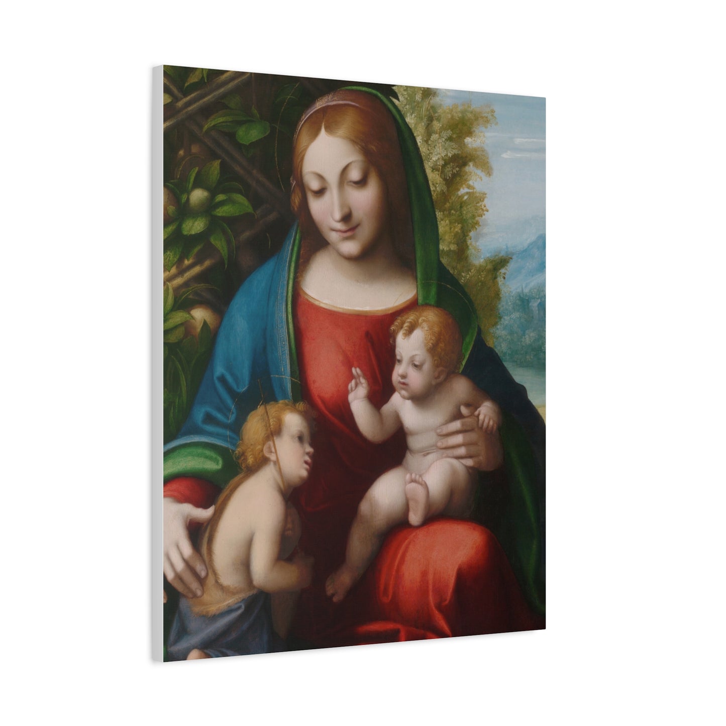 Virgin and Child with the Young Saint John the Baptist (c. 1515) by Correggio Canvas