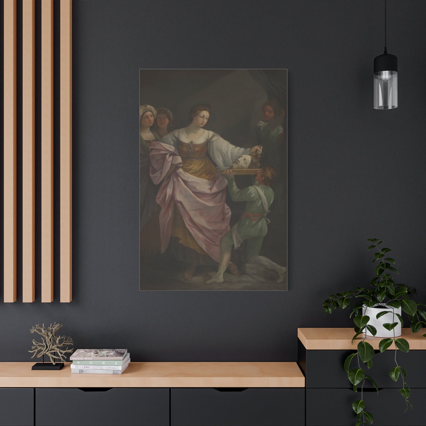 Classical Portrait Canvas Print — Romantic 17th-Century Figure Painting on Matte Stretched Canvas