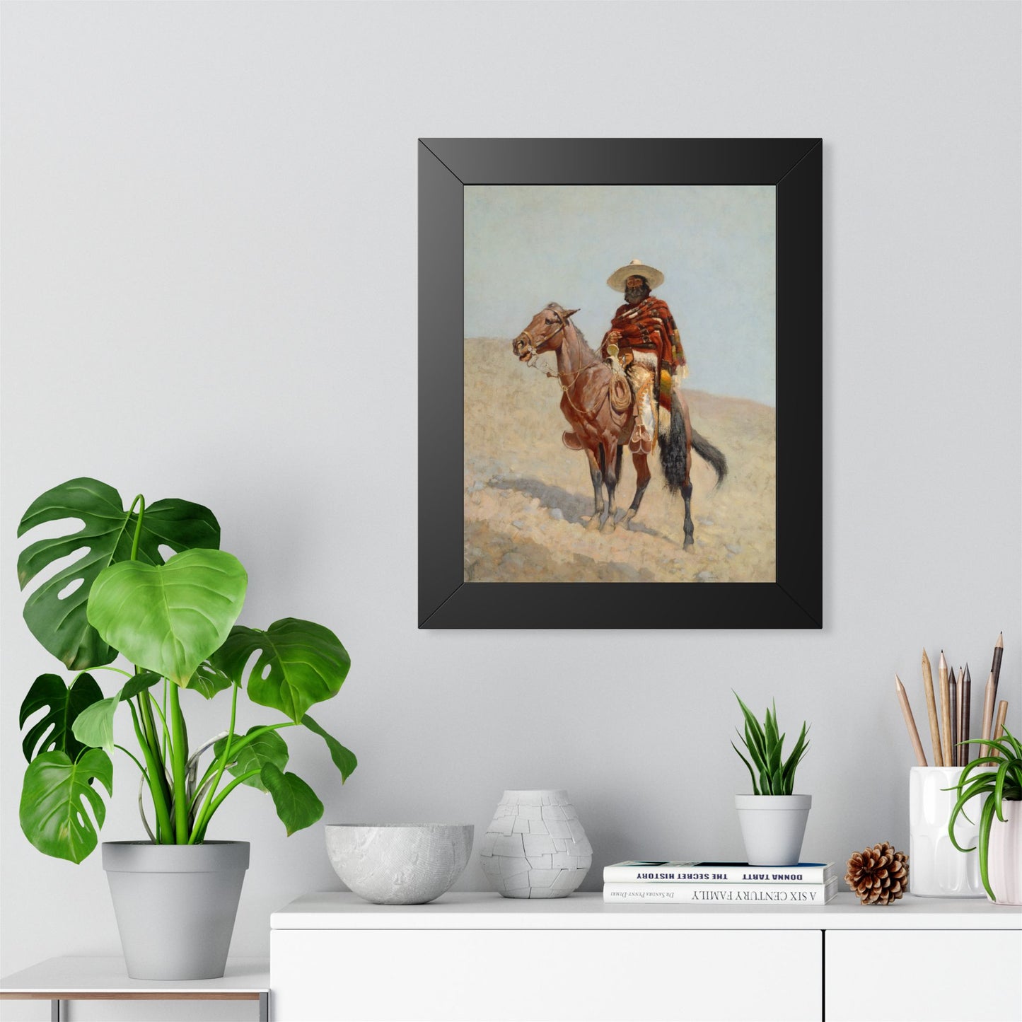 Framed Poster of A Mexican Vaquero (1890) by Frederic Remington