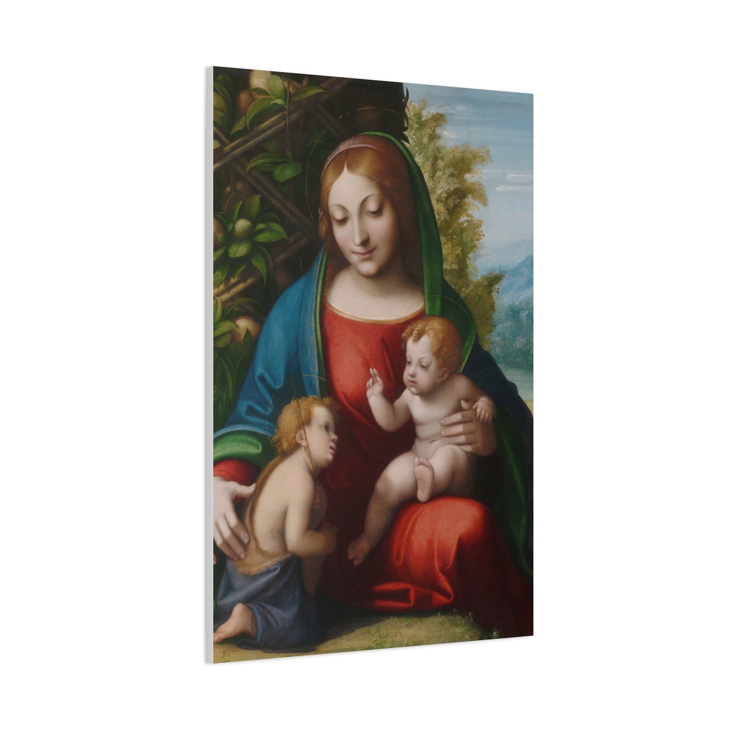 Virgin and Child with the Young Saint John the Baptist (c. 1515) by Correggio Canvas