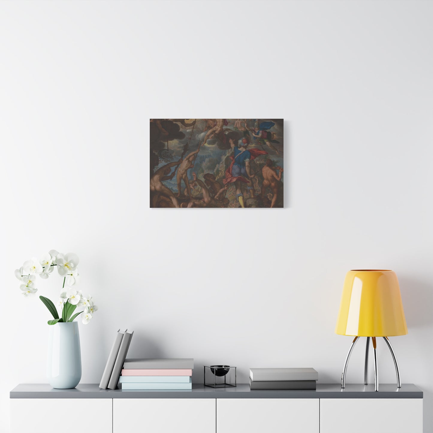 The Battle between the Gods and the Giants (c. 1608) by Joachim Antonisz. Wtewael Canvas